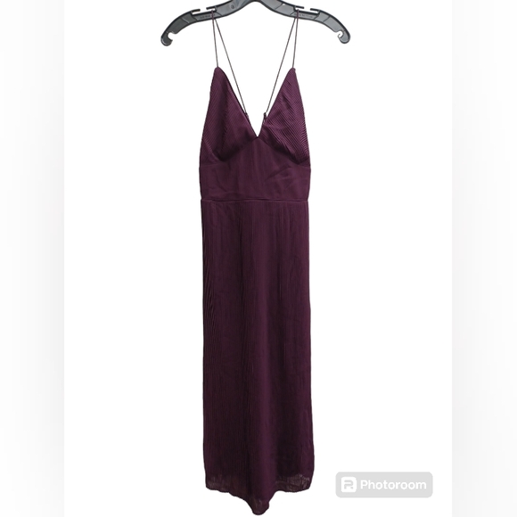 Banana Republic Dress Petite Size 6 Color Plum burgandy - Picture 1 of 14